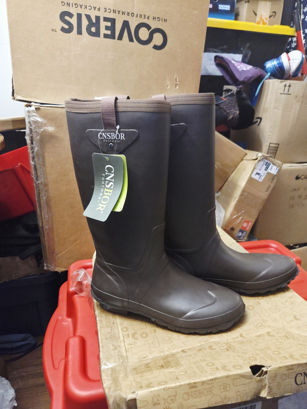 Classic Men's Tall Brown Waterproof Rain & Snow Boots